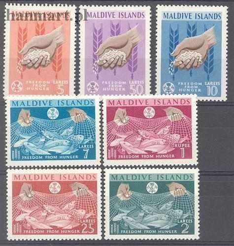 Znaczek Malediwy 1963 Mi 117-123 Czyste **