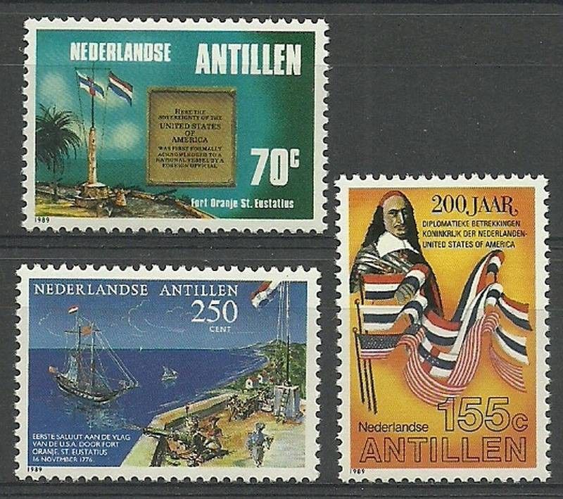 Znaczek Antyle Holenderskie 1989 Mi 671-673 Czyste **
