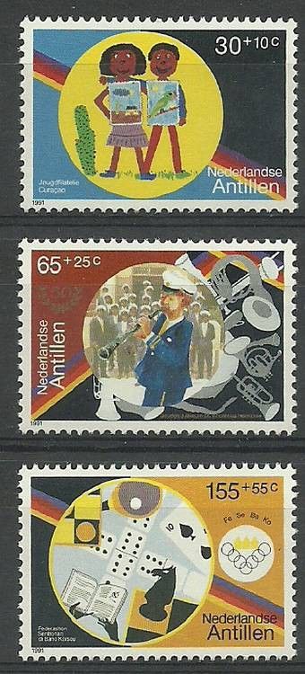 Znaczek Antyle Holenderskie 1991 Mi 714-716 Czyste **