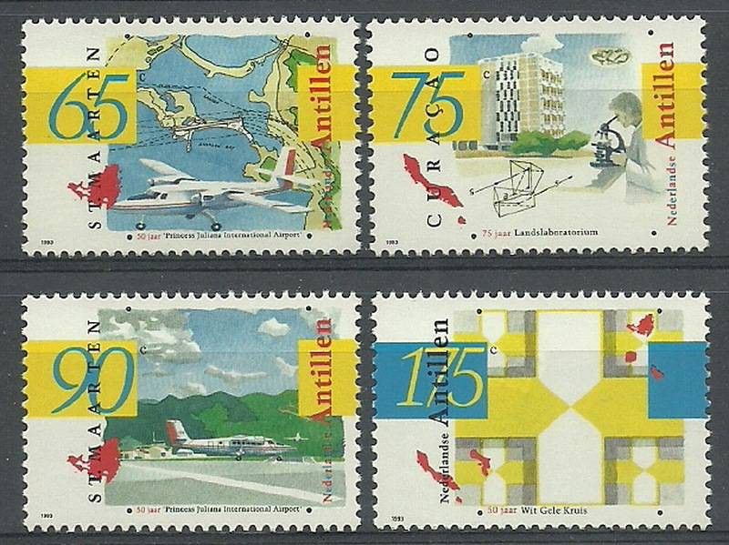 Znaczek Antyle Holenderskie 1993 Mi 772-775 Czyste **