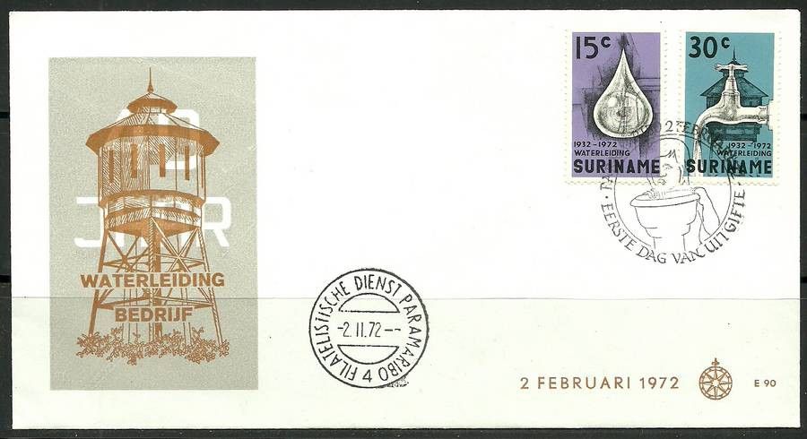Znaczek Surinam 1972 Mi 616-617 FDC