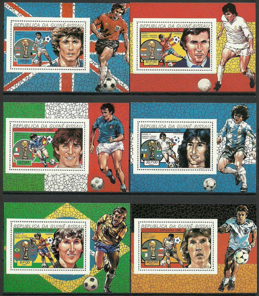 Znaczek Gwinea Bissau 1982 Mi ein bl 223-228 Czyste **