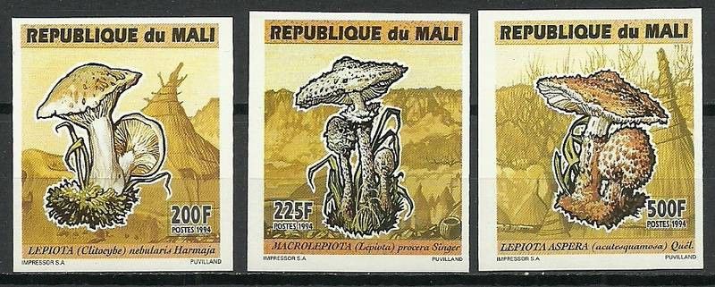 Znaczek Mali 1994 Mi 1288-1290B Czyste **