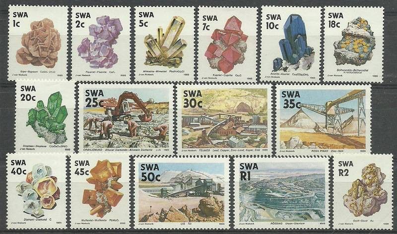 Znaczek Afryka Południowo-Zachodnia 1989 Mi 649-663y Czyste **