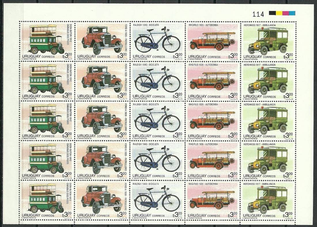 Znaczek Urugwaj 1996 Mi ark 2168-2172 Czyste **