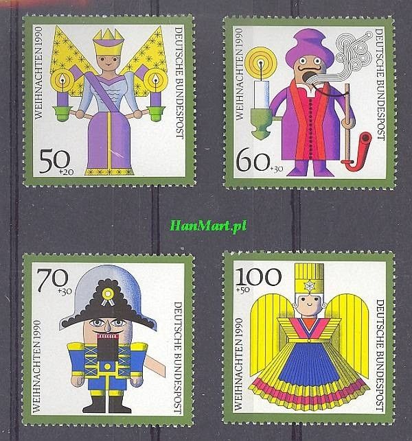 Znaczek Niemcy 1990 Mi 1484-1487 Czyste **