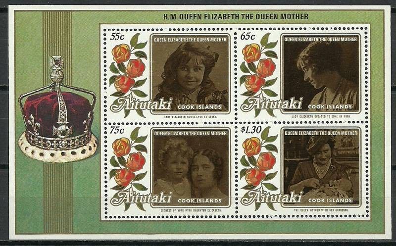 Znaczek Aitutaki 1986 Mi bl 65 Czyste **