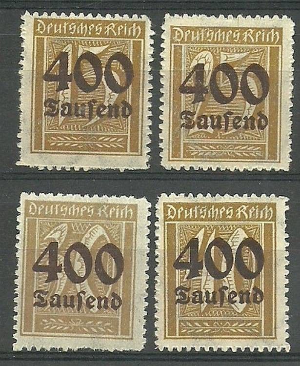 Znaczek Deutsches Reich / III Rzesza 1923 Mi 297-300 Czyste **