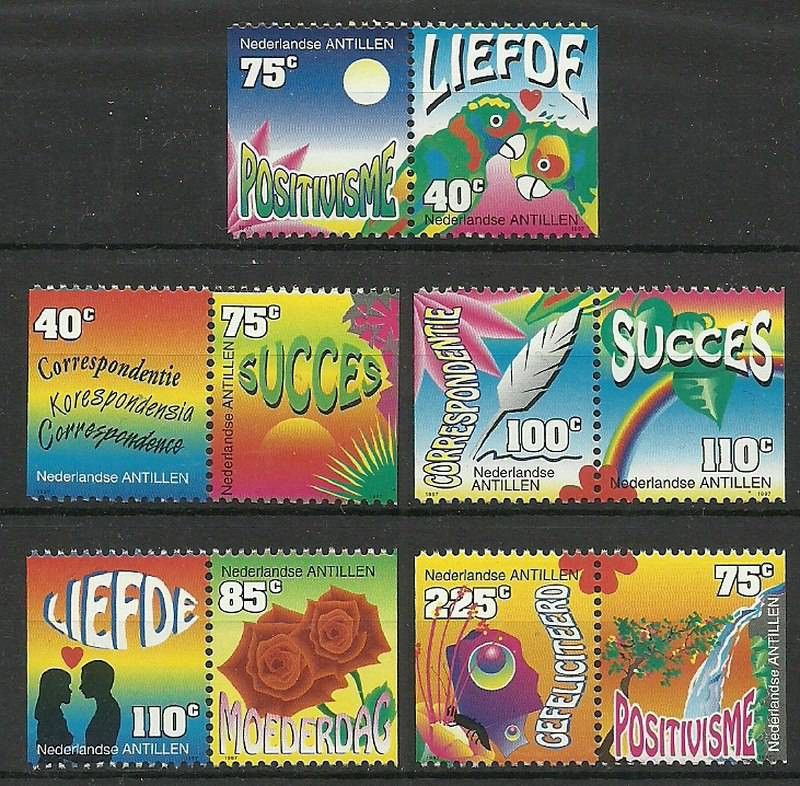 Znaczek Antyle Holenderskie 1997 Mi 908-917 Czyste **