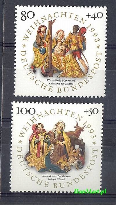 Znaczek Niemcy 1993 Mi 1707-1708 Czyste **