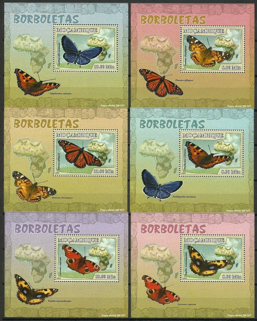 Znaczek Mozambik 2007 Mi lx 2922-2927 Czyste **