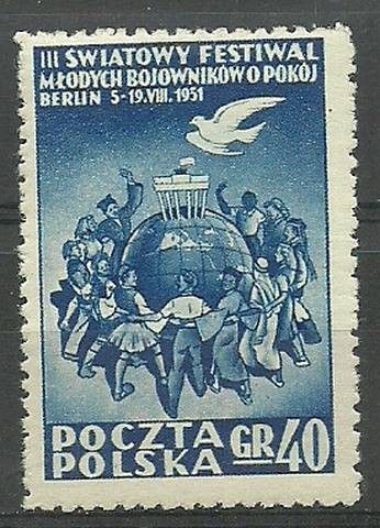 Znaczek Polska 1951 Mi 701 Fi 566 Czyste **