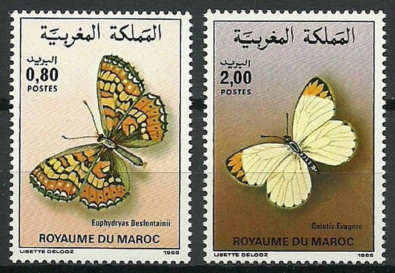 Znaczek Maroko 1985 Mi 1083-1084 Czyste **