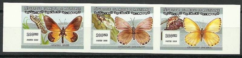 Znaczek Mauretania 2000 Mi 1075-1077aB Czyste **