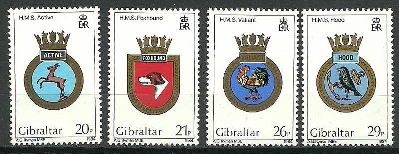 Znaczek Gibraltar 1984 Mi 481-484 Czyste **