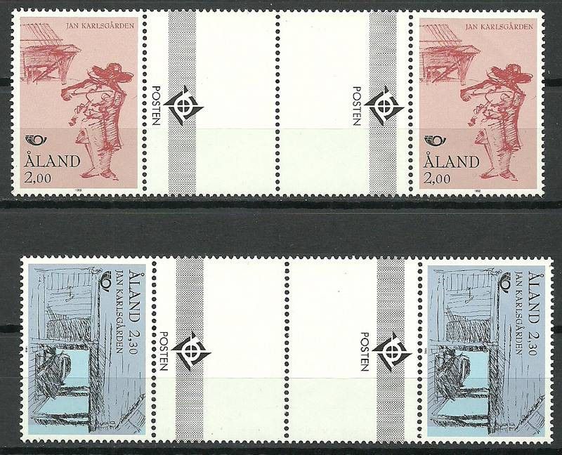 Znaczek Wyspy Alandzkie 1993 Mi 70-71 Czyste **