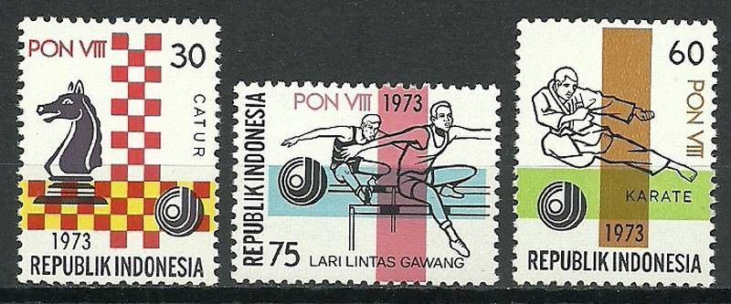 Znaczek Indonezja 1973 Mi 735-737 Czyste **