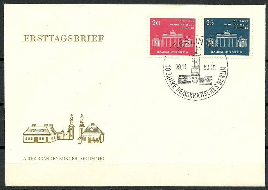 Znaczek NRD / DDR 1958 Mi 665-666 FDC