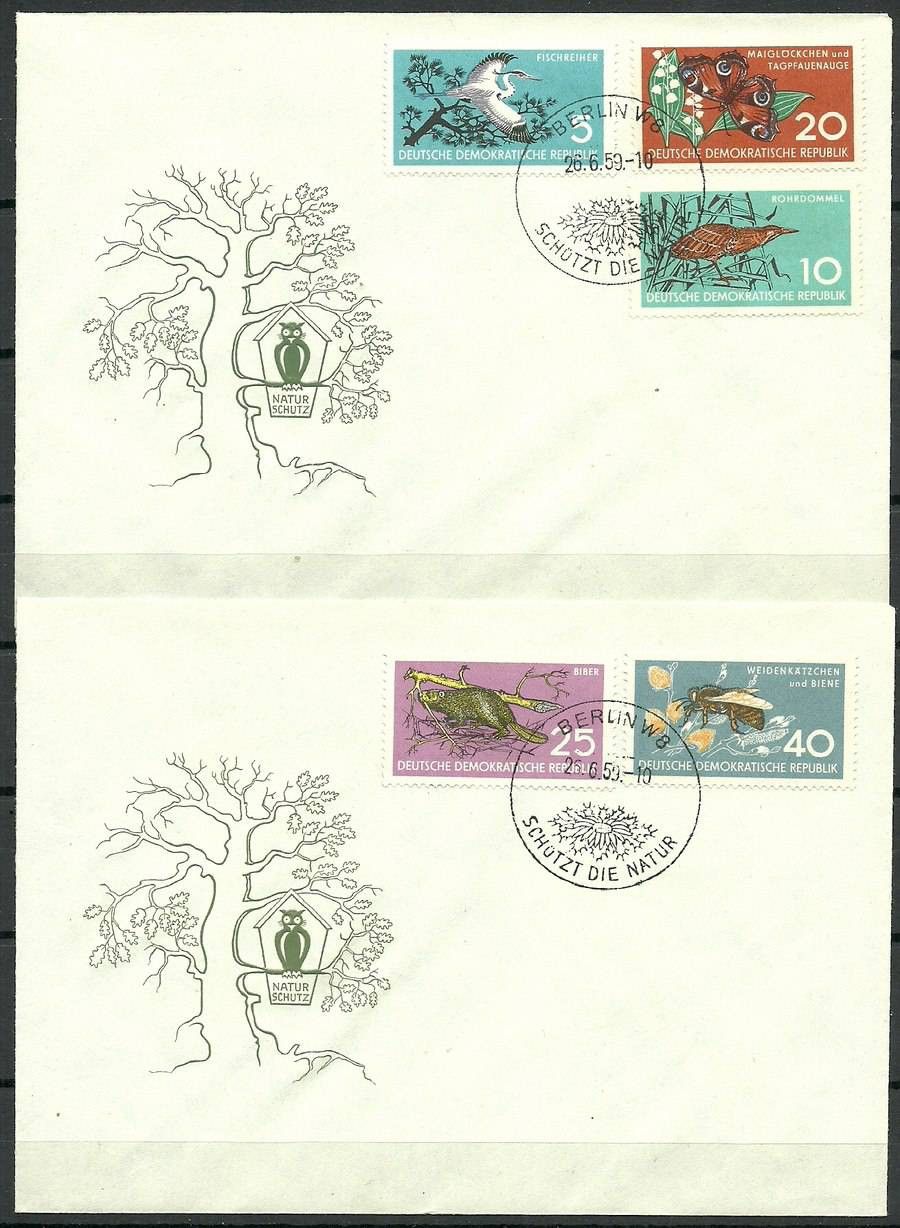 Znaczek NRD / DDR 1959 Mi 688-692 FDC