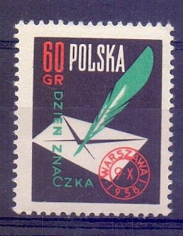 Znaczek Polska 1958 Mi 1068 Fi 923 Czyste **