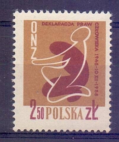Znaczek Polska 1958 Mi 1078 Fi 933 Czyste **