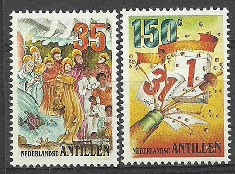 Znaczek Antyle Holenderskie 1997 Mi 941-942 Czyste **