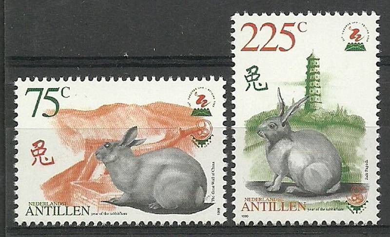 Znaczek Antyle Holenderskie 1999 Mi 994-995 Czyste **