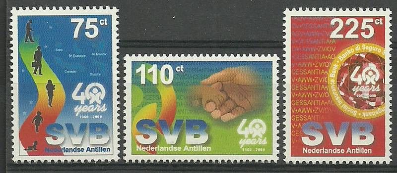 Znaczek Antyle Holenderskie 2000 Mi 1079-1081 Czyste **