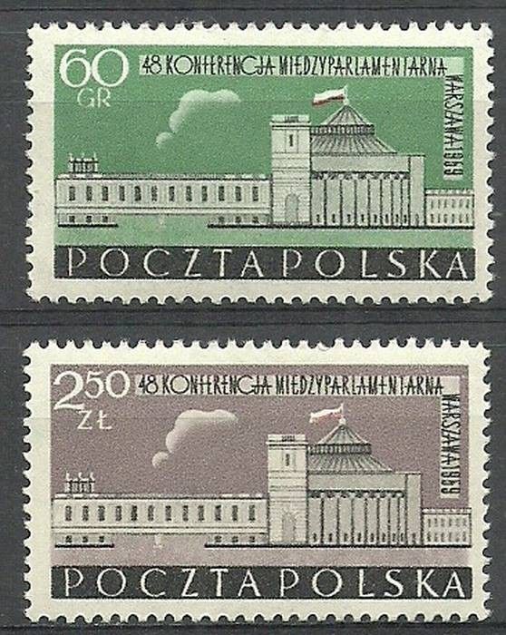 Znaczek Polska 1959 Mi 1116-1117 Fi 972-973 Czyste **
