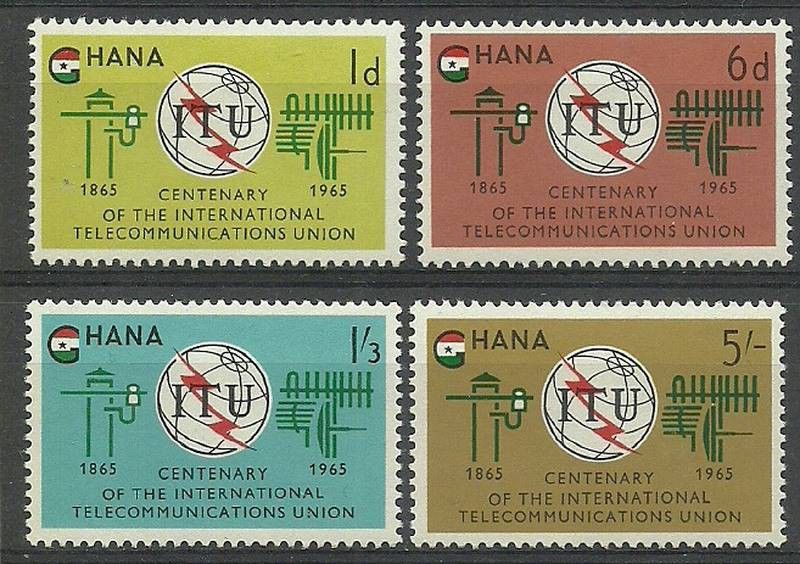 Znaczek Ghana 1965 Mi 210-213 Czyste **