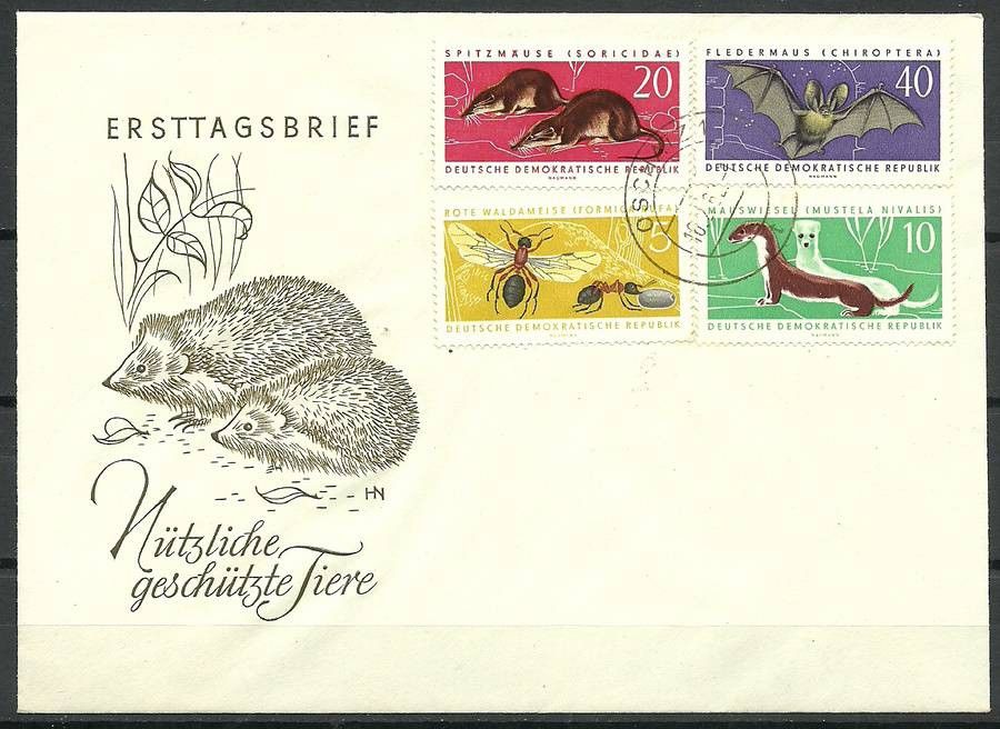 Znaczek NRD / DDR 1962 Mi 869-872 FDC