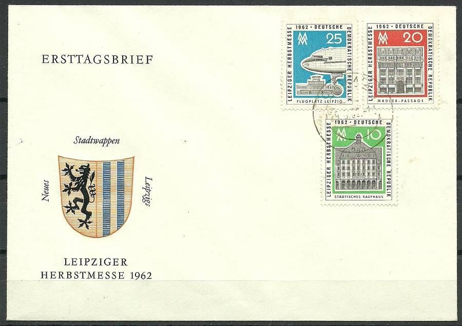 Znaczek NRD / DDR 1962 Mi 913-915 FDC