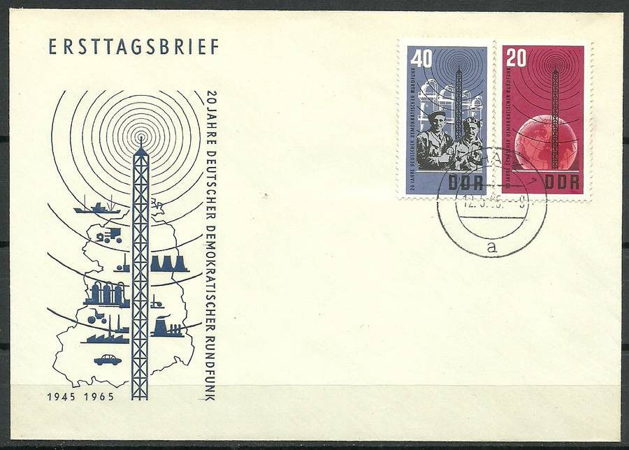 Znaczek NRD / DDR 1965 Mi 1111-1112 FDC