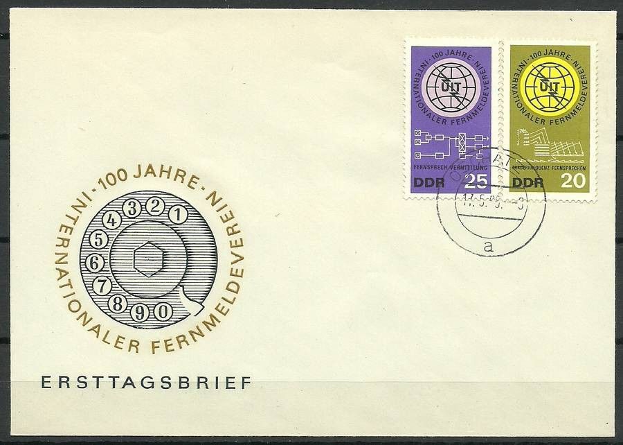 Znaczek NRD / DDR 1965 Mi 1113-1114 FDC