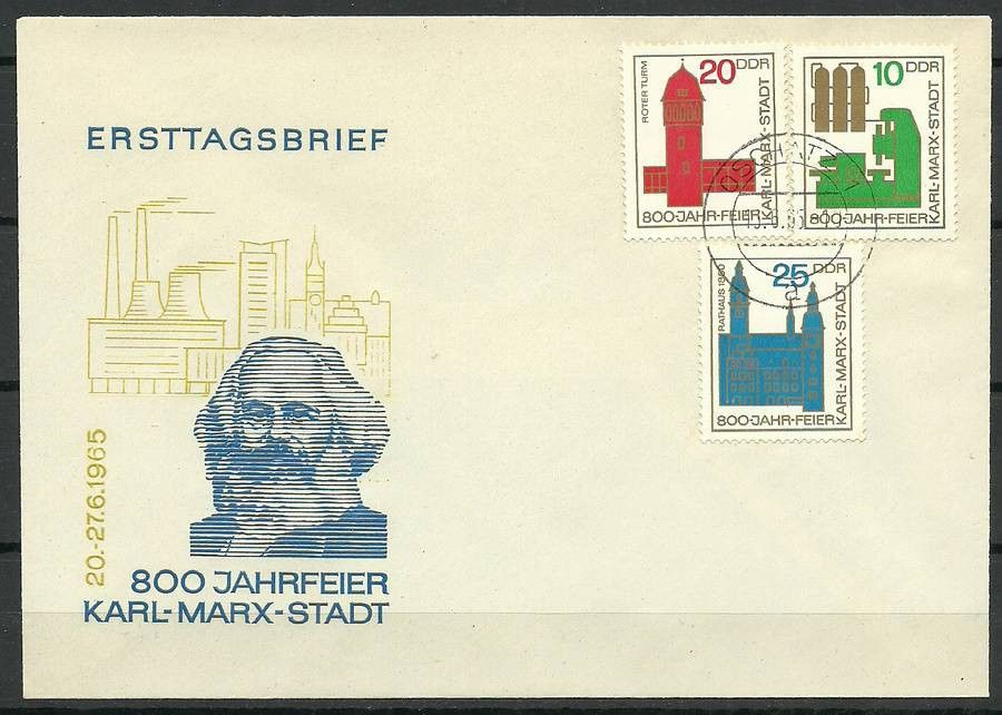 Znaczek NRD / DDR 1965 Mi 1117-1119 FDC