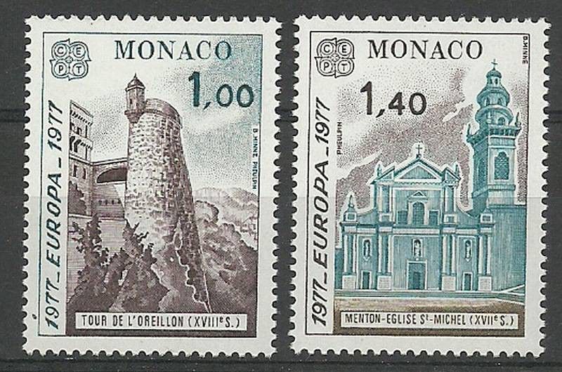 Znaczek Monako 1977 Mi 1273-1274 Czyste **