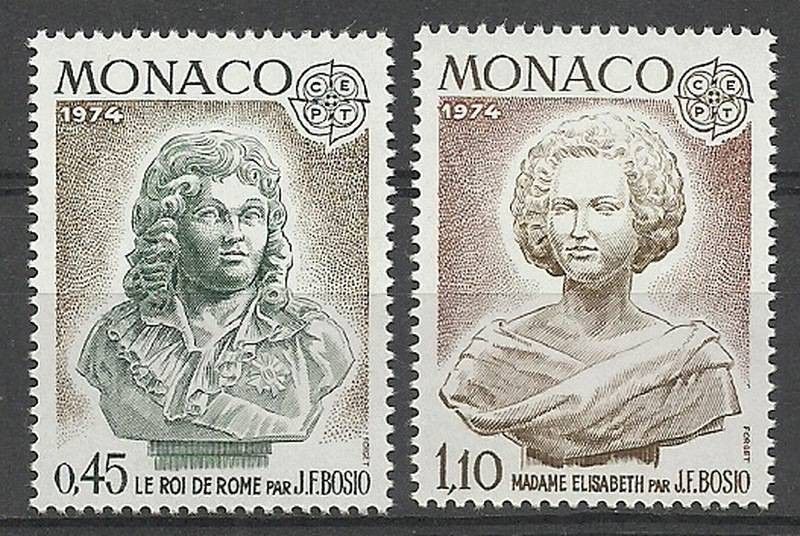 Znaczek Monako 1974 Mi 1114-1115 Czyste **