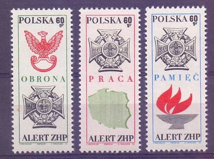 Znaczek Polska 1969 Mi 1928-1930 Fi 1781-1783 Czyste **