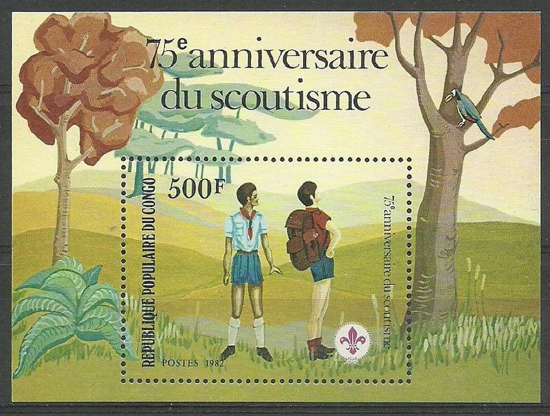 Znaczek Kongo 1982 Mi bl 29 Czyste **