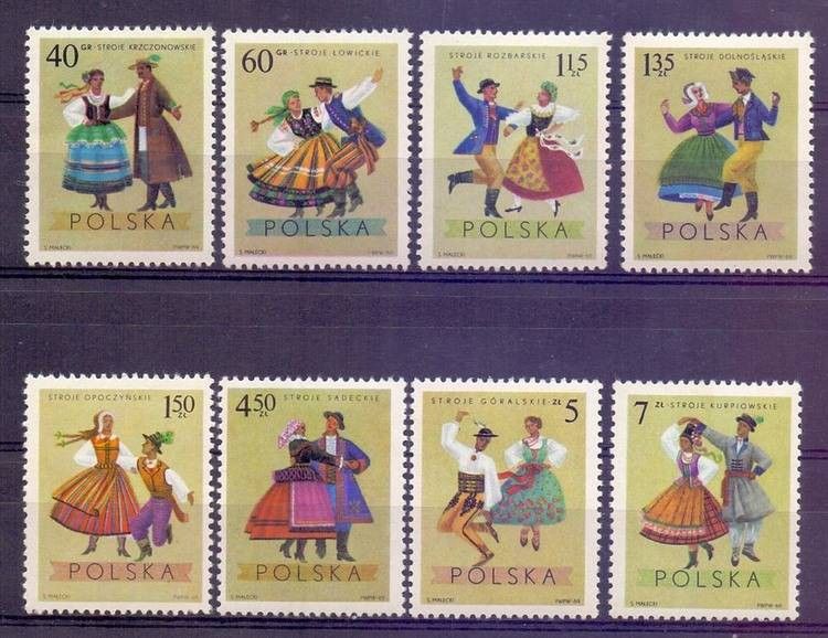 Znaczek Polska 1969 Mi 1951-1958 Fi 1804-1811 Czyste **