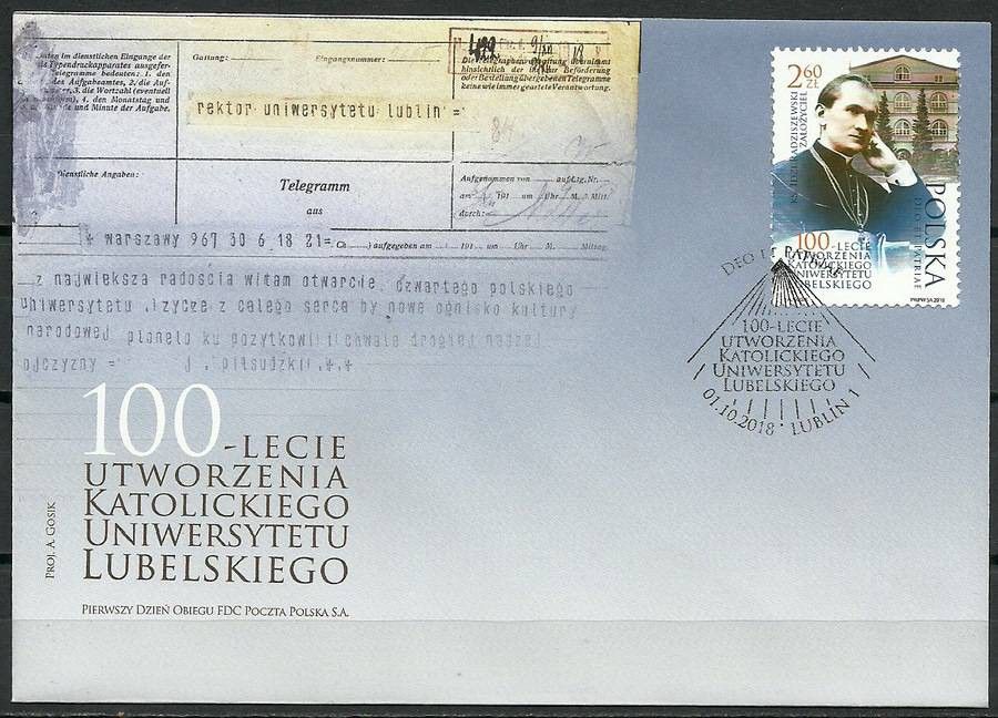 Znaczek Polska 2018 Mi 5021 Fi 4871 FDC