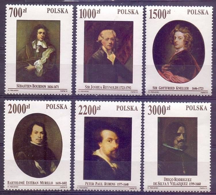 Znaczek Polska 1992 Mi 3363-3368 Fi 3215-3220 Czyste **