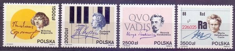 Znaczek Polska 1992 Mi 3372-3375 Fi 3224-3227 Czyste **