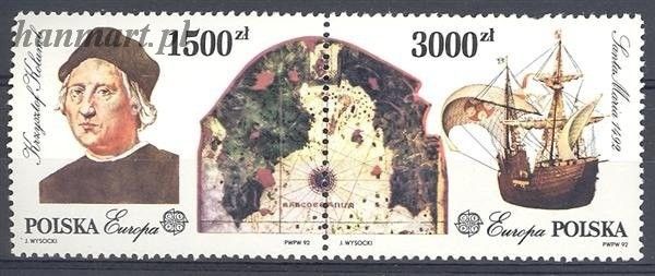 Znaczek Polska 1992 Mi 3377-3378 Fi 3229-3230 Czyste **