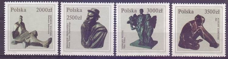 Znaczek Polska 1992 Mi 3401-3404 Fi 3253-3256 Czyste **