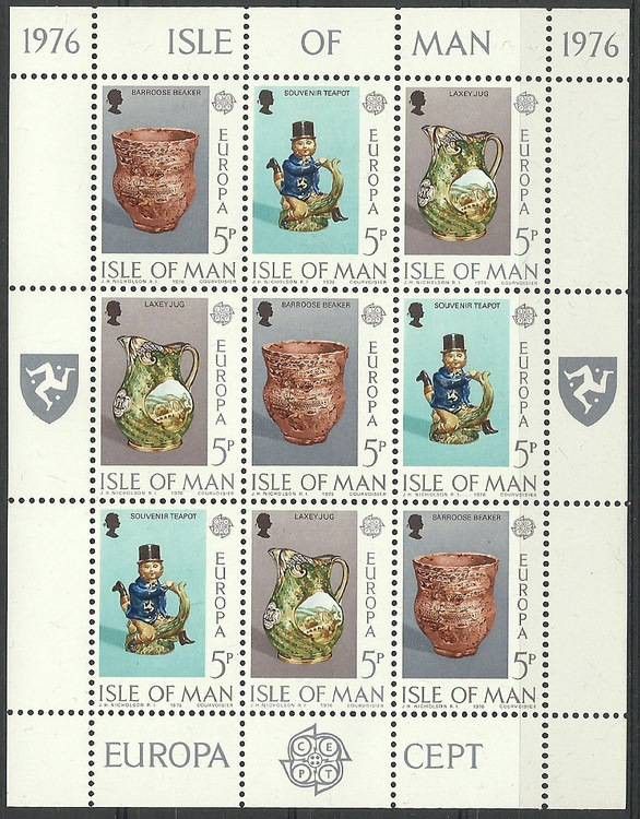 Znaczek Wyspa Man 1976 Mi ark 82-84 Czyste **