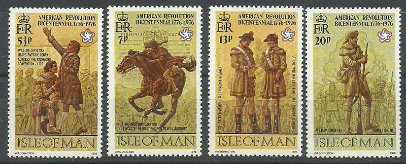 Znaczek Wyspa Man 1976 Mi 74-77C Czyste **