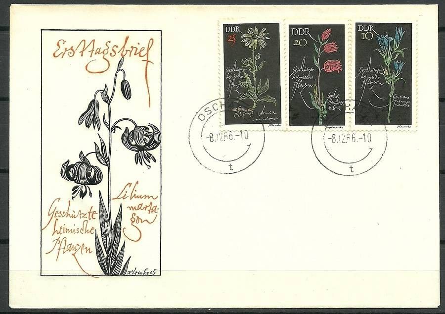 Znaczek NRD / DDR 1966 Mi 1242-1244 FDC