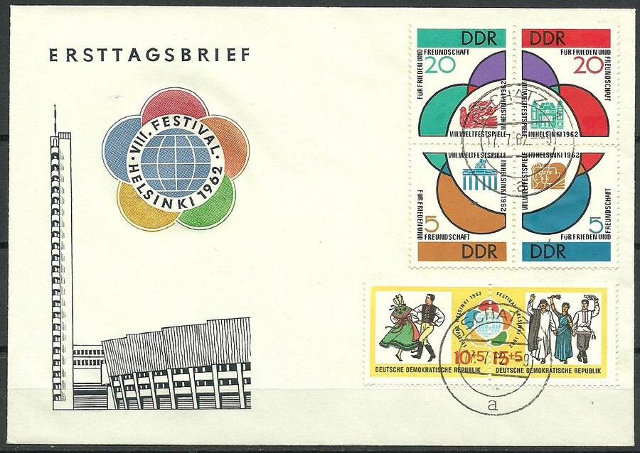 Znaczek NRD / DDR 1962 Mi 901-906 FDC