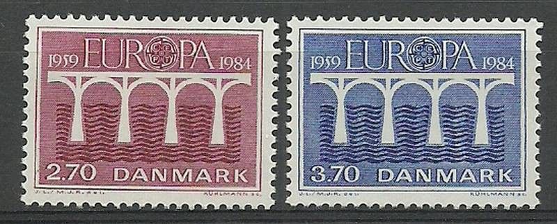 Znaczek Dania 1984 Mi 806-807 Czyste **